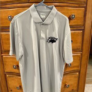 IZOD Gray Polo Shirt with Bison Emblem